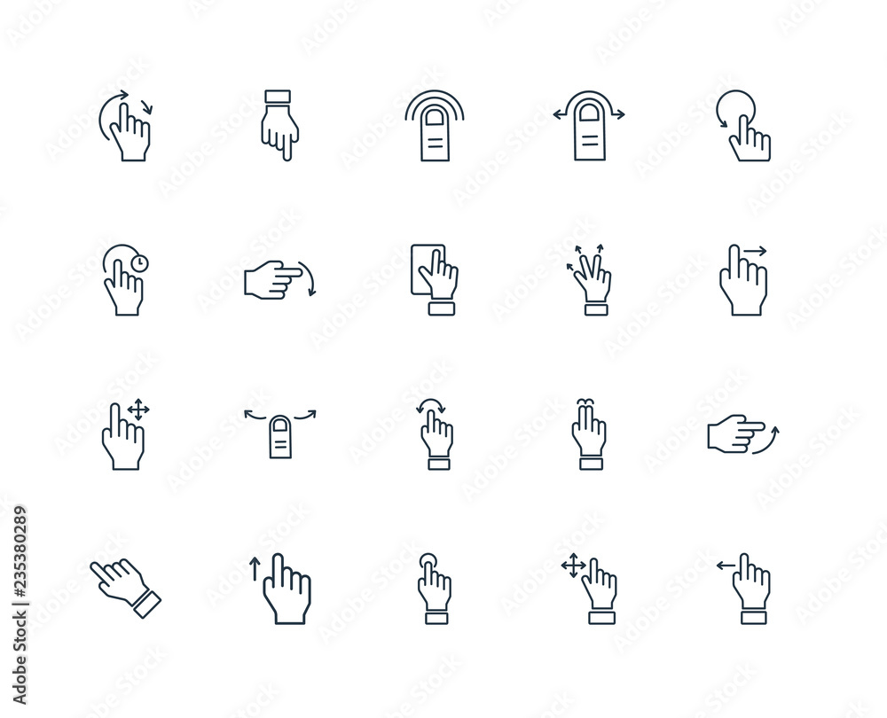 Poster set of 20 universal editable icons. includes elements such as sw