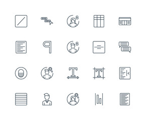 Set Of 20 Universal Editable Icons. Includes Elements Such As Le