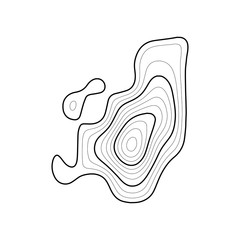 Topographic map background concept. Topo contour map. Geographic World Topography map grid. Line topographic map contour background. Vector illustration © Vadym