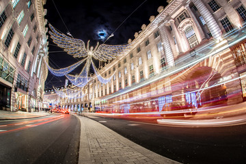 Regent street decorated for Christmas