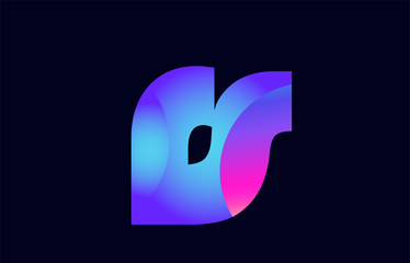 rs r s spink blue gradient alphabet letter combination logo icon design