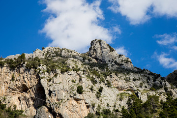 the rocky coast of Positano