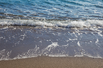 the foaming waves of Positano