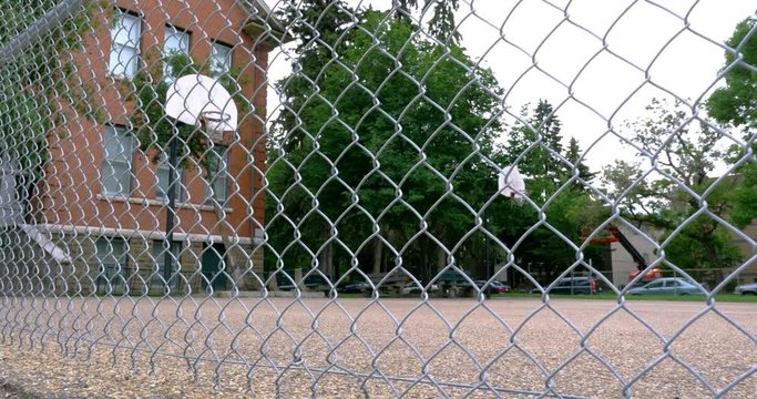 Basketball Court in urban area.
