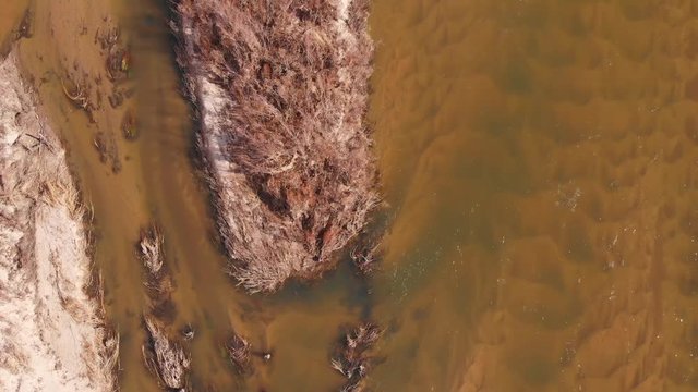 flowing water of the Arkansas river