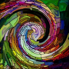 Deurstickers Vision of Spiral Color © agsandrew