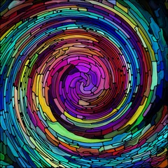Fotobehang Visualization of Spiral Color © agsandrew