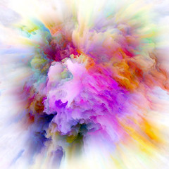 Digital Life of Colorful Paint Splash Explosion - obrazy, fototapety, plakaty