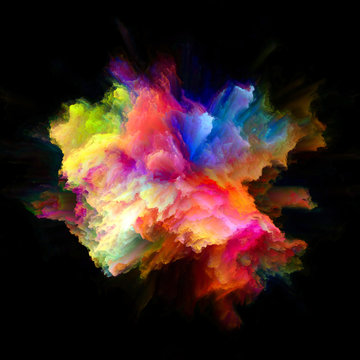 Virtual Colorful Paint Splash Explosion