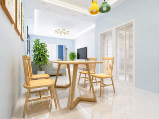 Now the dining room in the elegant apartment living room