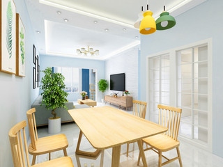 Now the dining room in the elegant apartment living room