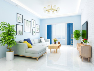 Modern sleek minimalist elegant living room design