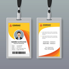 Employee ID card design template