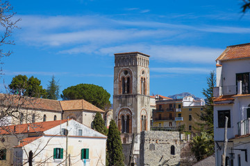 Fototapeta na wymiar Clock tower for the city of Ravello