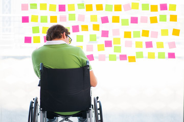 Young student in wheelchair with many conflicting priorities 
