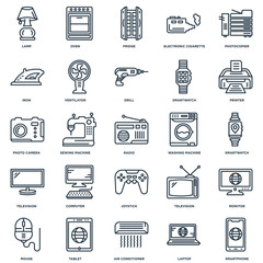 Set Of 25 Universal Editable Icons. Includes Elements Such As Sm