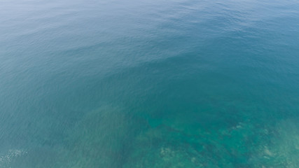 Drone aerial view of sea wave surface