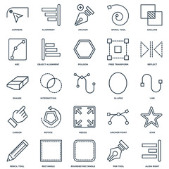 Set Of 25 Universal Editable Icons. Includes Elements Such As Al