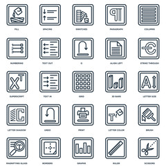 Set Of 25 Universal Editable Icons. Includes Elements Such As Sc