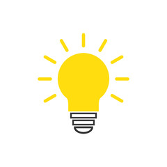 Light Bulb icon. Light Bulb line icon vector.