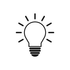 Light Bulb icon. Light Bulb line icon vector.