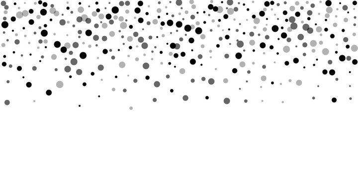 Scattered Random Black Dots. Dark Points Dispersio