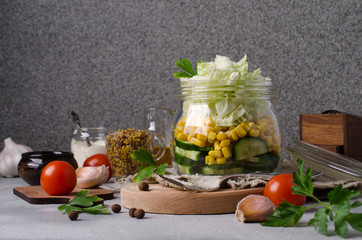 Traditional vegetable salad