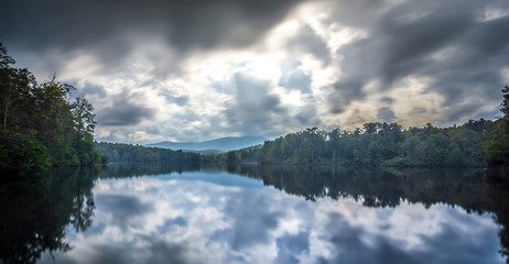 Julian Price Lake, along the Blue Ridge Parkway in North Carolina