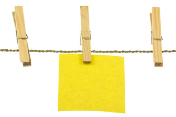 Post-it sur corde à linge  © Unclesam