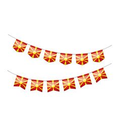 Fototapeta na wymiar Macedonia flag, vector illustration on a white background