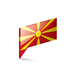 Macedonia flag, vector illustration on a white background