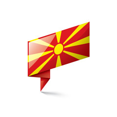 Macedonia flag, vector illustration on a white background