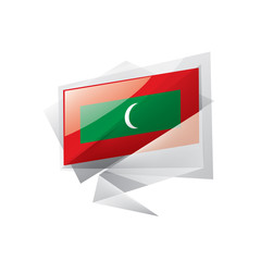 Maldives flag, vector illustration on a white background