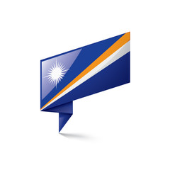 Marshall Islands flag, vector illustration on a white background