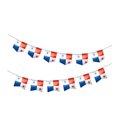Obraz premium Panama flag, vector illustration on a white background
