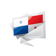 Panama flag, vector illustration on a white background