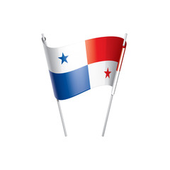 Panama flag, vector illustration on a white background