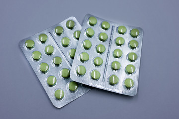 Pharmaceutical medication and medicine pills in packs .
