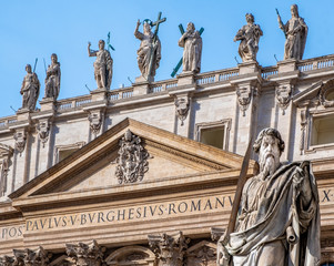Fototapeta na wymiar St. Peter's Basilica at the Vatican