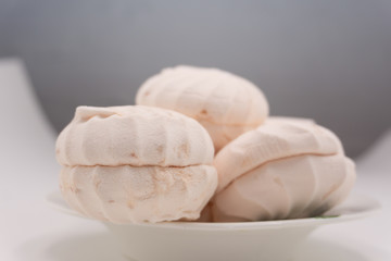 Marshmallows Background or texture of colorful mini marshmallows.