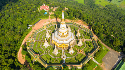 Giant pagoda  Phra Maha Chedi Chai Mongkol Temple, Province Roi Et Thailand, Giant cetiya.
