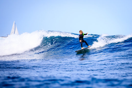 Youngsters Learning To Surf