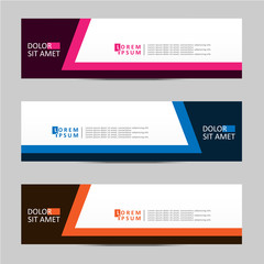 Naklejka premium Vector abstract geometric design banner web template.
