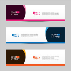 Vector abstract geometric design banner web template.