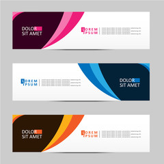Vector abstract geometric design banner web template.