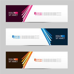 Vector abstract geometric design banner web template.