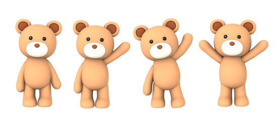 クマのぬいぐるみキャラ03