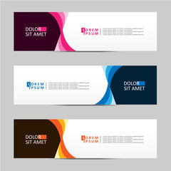 Vector abstract geometric design banner web template.