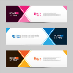 Vector abstract geometric design banner web template.