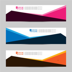 Fototapeta premium Vector abstract geometric design banner web template.